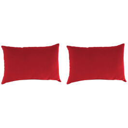 Jordan Manufacturing Veranda Red Lumbar Toss Pillows - Set Of 2