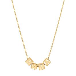 Gold Classics&#40;tm&#41; Mama Letters on Square Cubes Necklace