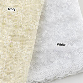 Priscilla Bridal Lace Curtain Panels - 130 Width