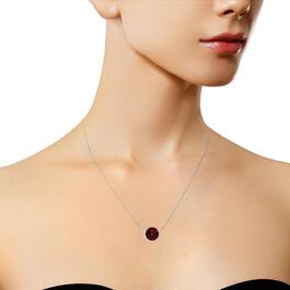 Haus of Brilliance Sterling Silver & Ruby Pendant Necklace