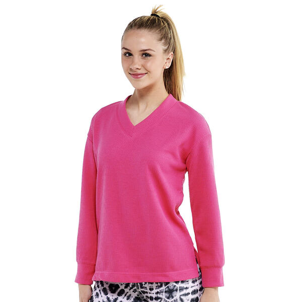 Womens RBX Weekend Reset Ribbed Pullover Top - image 
