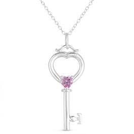 Forever New Sterling Silver Cubic Zirconia Key Pendant