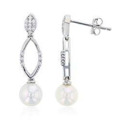 Gemstone Classics&#40;tm&#41; Dangle Pearl Stud Earrings