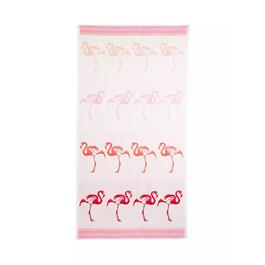 Flamingo Jacquard Beach Towel