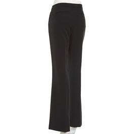 Womens Kasper Stretch Crepe Tab Front Pants with Pockets
