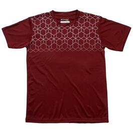 Mens Cougar&#40;R&#41; Sport Solid Geometric Chest Short Sleeve Tee