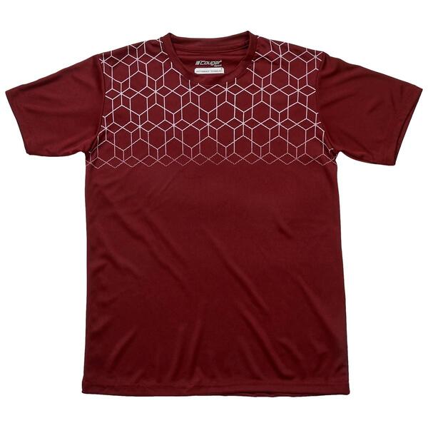 Mens Cougar&#40;R&#41; Sport Solid Geometric Chest Short Sleeve Tee - image 