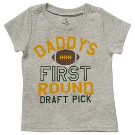 Toddler Boy Start Up Kids&#40;R&#41; Dad 1st Round Draft Pick Tee