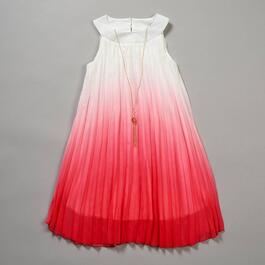 Girls &#40;4-6x&#41; Rare Editions Ombre Pleated Chiffon Dress