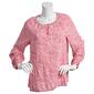 Petite Architect&#40;R&#41; 3/4 Sleeve Floral Peasant Henley - image 1