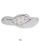 Womens Ellen Tracy Embroidered Floral Thong Slippers - image 3