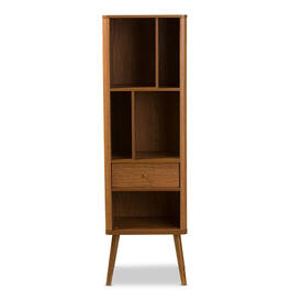Baxton Studio Ellingham Mid-Century Storage Cabinet Bookcase