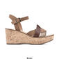Womens White Mountain Simple Fabric Wedge Sandals - image 2