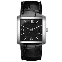 Mens Silver-Tone Black Dial Watch - 3054S-07-G02