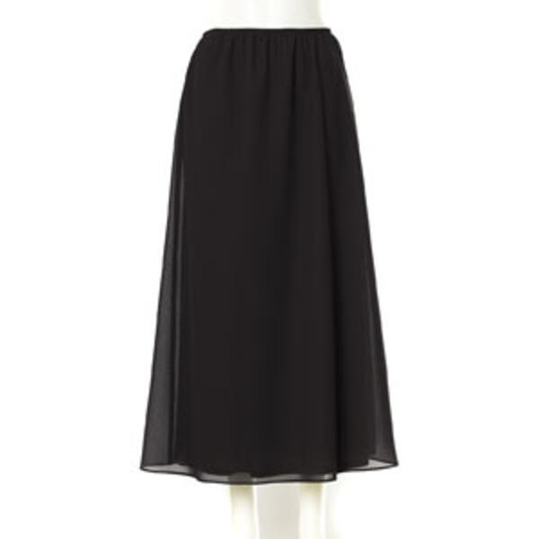 Plus Size MSK Bias Georgette A-Line Replenishment Black Skirt - image 