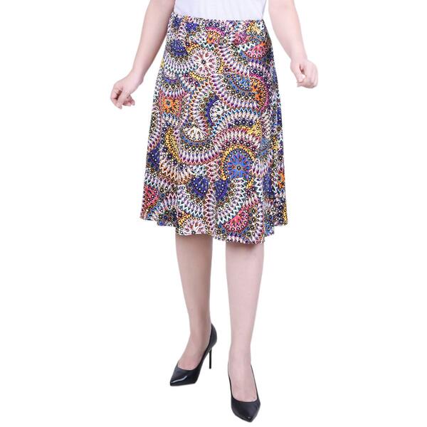 Womens NY Collection Knee Length Floral Printed Skirt - image 