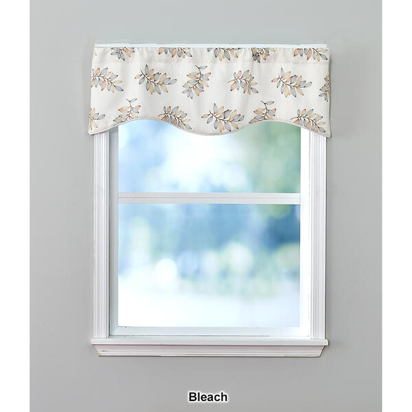 Love &amp; Peace Embroidered Scalloped Valance