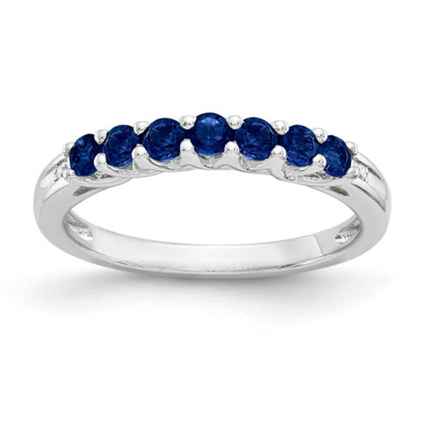 Gemstone Classics&#40;tm&#41; Sterling Silver & Created Sapphire Ring - image 