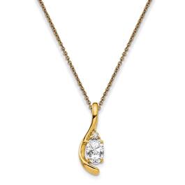 14kt. Yellow Gold White Topaz Necklace