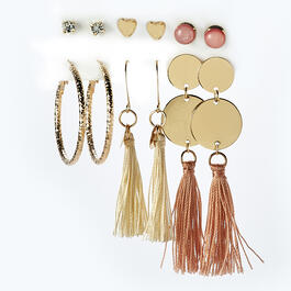 Ashley Cooper&#40;tm&#41; 6pr. Gold Plated Post & Fish Hook Earrings