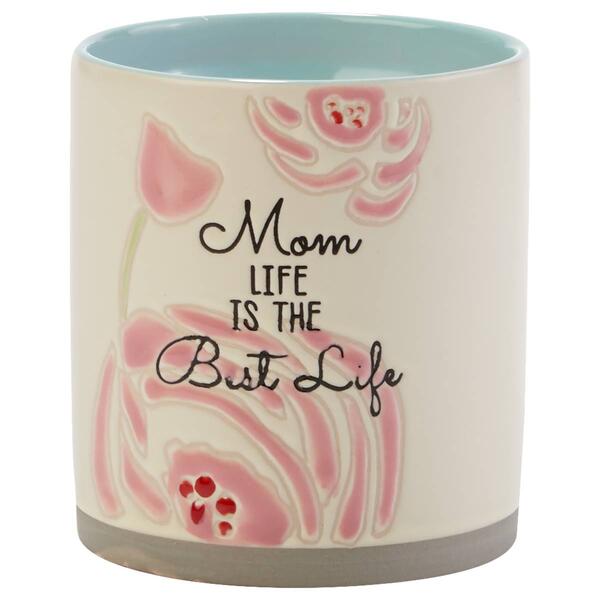 Blue Sky Clayworks Mom is Best Stoneware Front Porch Soy Candle - image 