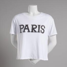 Juniors No Comment Paris Bling Relaxed Graphic Tee