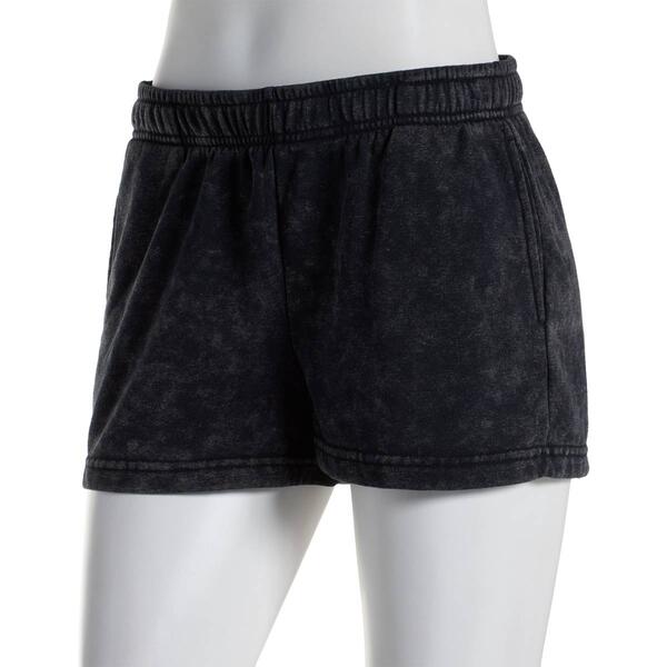Juniors No Comment Washed Up Fleece Drawstring Shorts - image 