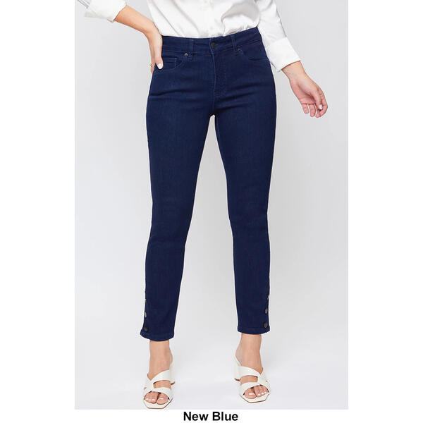 Womens Royalty Mid Rise Jean with Side Snap Hem