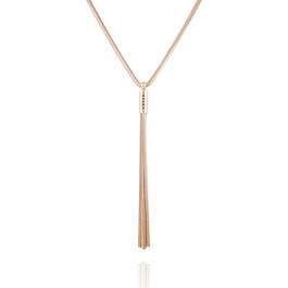 Guess Gold-Tone Logo & Tassel Snake-Chain Lariat Y-Necklace