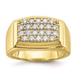Mens Pure Fire 14kt. Yellow Gold Lab Grown Diamond Ring