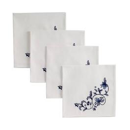 Spode&#40;R&#41; Blue Portofino Blue & White Floral Napkins - Set of 4