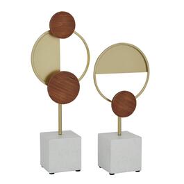 9th &amp; Pike(R) Multi-Colored Abstract Sculptures - Set of 2