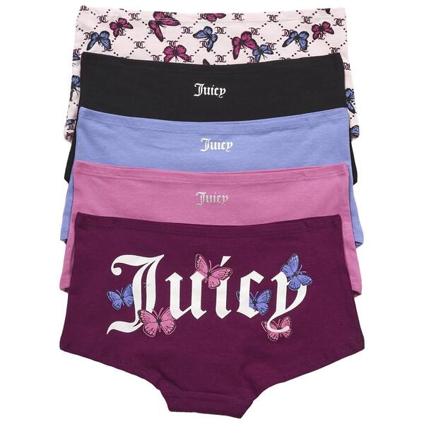 Juniors Juicy Couture 5pk. Boyshort Panties JC9785-5PKCV - image 