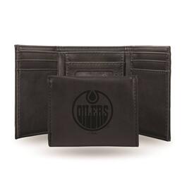 Mens NHL Edmonton Oilers Faux Leather Trifold Wallet