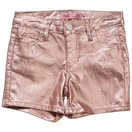 Girls &#40;7-14&#41; YMI&#40;R&#41; 5 Pocket Basic Metallic Shorts