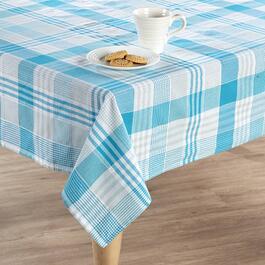 Cottage Classics&#40;R&#41; Blue/White Check Plaid Tablecloth