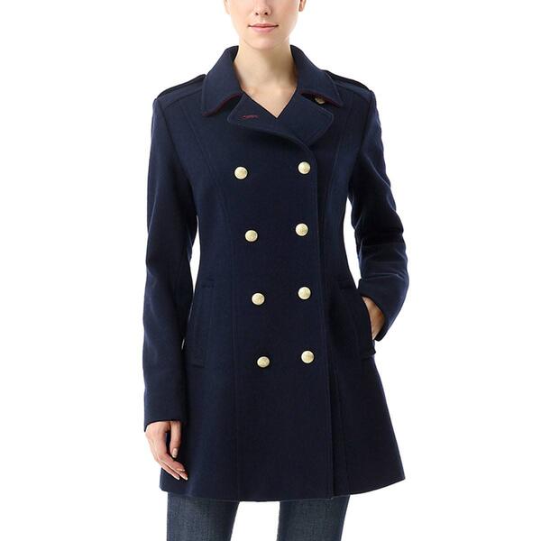 Womens BGSD Wool Fitted Peacoat