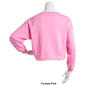 Juniors No Comment Box Fit Bungee Hem Fleece Lined Sweatshirt - image 2