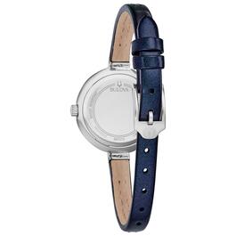 Womens Bulova Rhapsody Diamond Accent Blue Leather Watch - 96P212