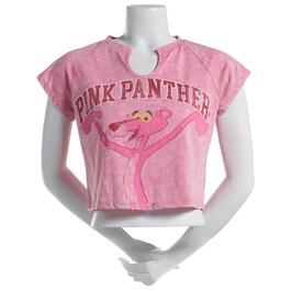 Juniors Freeze Washed Pink Panther Graphic Baby Tee