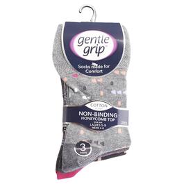 Womens Gentle Grips Virtual Novelty Crew Socks