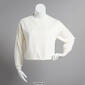 Juniors No Comment Box Fit Bungee Hem Fleece Lined Sweatshirt - image 4
