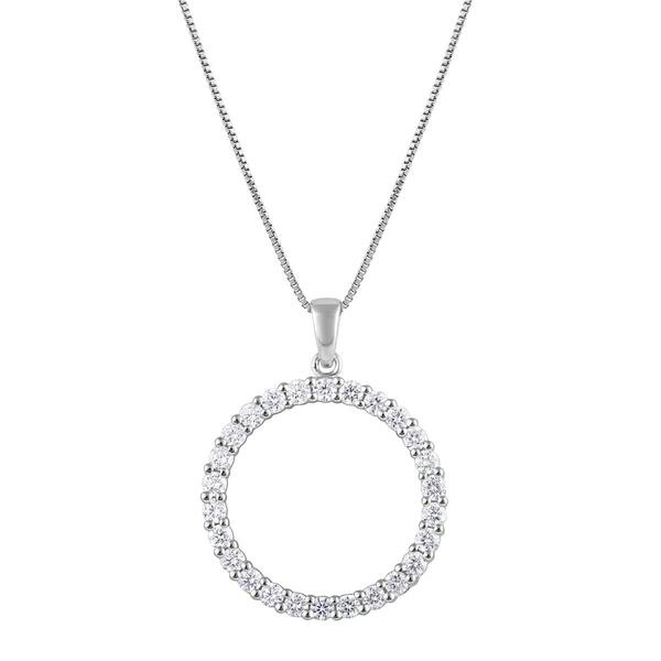 Nova Star&#40;R&#41; Sterling Silver Lab Grown Diamond Circular Pendant - image 