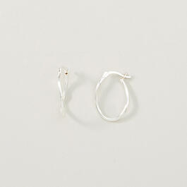 Marsala Polished Curved Click Top Hoop Earrings