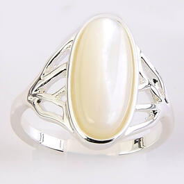 Ashley Cooper(tm) Silver Mother of Pearl Oblong Ring