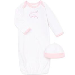 Baby Girl (NB-3M) Little Me Thank Heaven Sleeper Gown with Cap