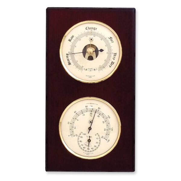 Brass Barometer Thermometer & Hygrometer - image 