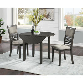 NEW CLASSIC Gia 3pc. Drop Leaf Table & 2 Chairs Dining Set