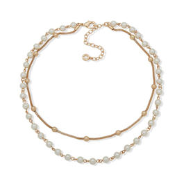 Anne Klein Da Vinci Pearl Multi-Row Convertible Necklace