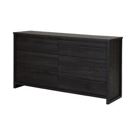 South Shore  6-Drawer Double Dresser-Grey Oak